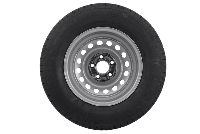 Koło wzmacniane do przyczepy OPONA KENDA 185/80 R14C 104/102N FELGA KENDA 5.5Jx14"H2 5x112 ET:30