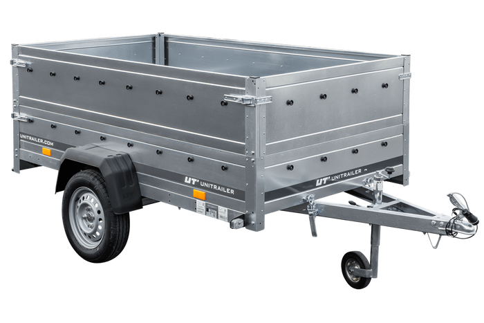 Przyczepka jednoosiowa 230x125 UNITRAILER GARDEN 230 KIPP z burtami BIS