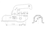 Zaczep kulowy WINTERHOFF WW 220-RB do przyczepy 2200kg z dyszlem rurowym 50mm 