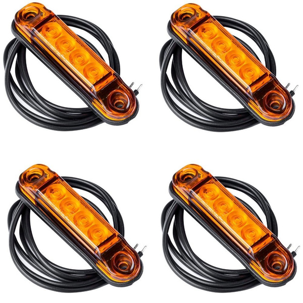 Lampy obrysowe pomarańczowe HORPOL LD 2328 LED komplet 4x obrysówka z przewodem