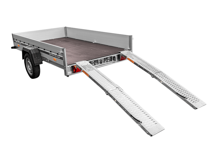 Najazdy składane UNITRAILER ALR004B rampy najazdowe stalowe do przyczepy lawety 190cm 400kg komplet 2szt