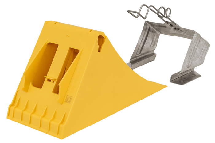 Klin pod koła G46 z uchwytem do mocowania LOKHEN h: 190mm
