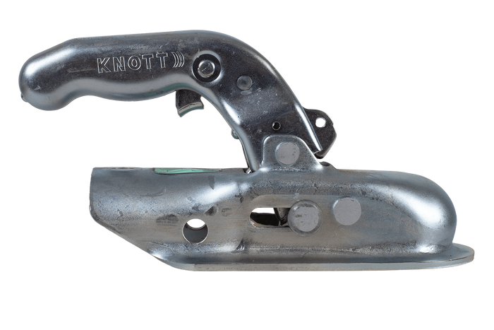 Zaczep kulowy KNOTT KK14-A do przyczepki 1400kg z dyszlem rurowym 50mm