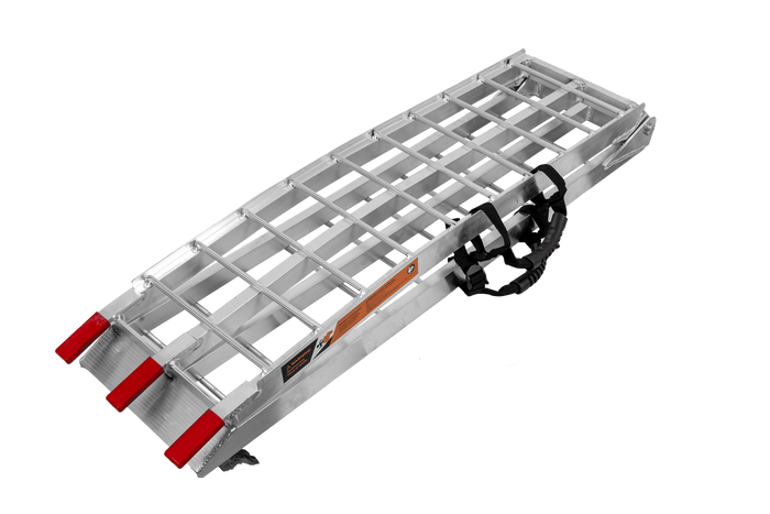 Najazd składany UNITRAILER ALR002 rampa najazdowa aluminiowa do przyczepy lawety 221cm 340kg z pasem