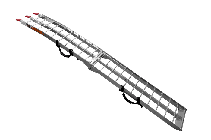 Najazd składany UNITRAILER ALR002 rampa najazdowa aluminiowa do przyczepy lawety 221cm 340kg z pasem