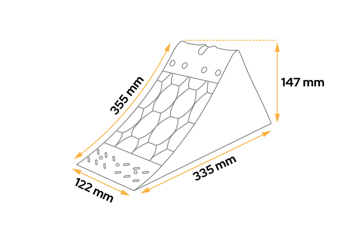 Klin pod koła LOKHEN E36 h: 150mm