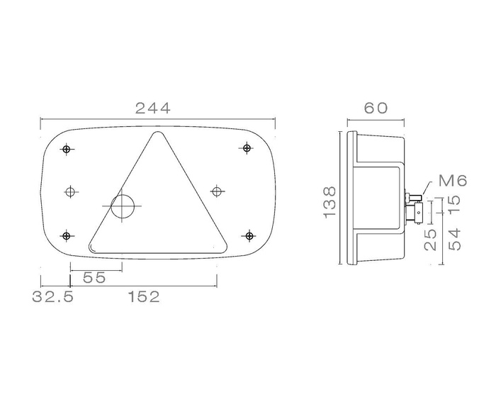 Lampa tylna ASPÖCK Multipoint III 6 funkcji prawa