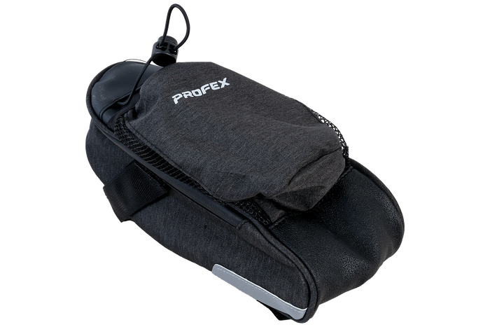 Torba pod siodełko rowerowe z kieszenią na bidon PROFEX 82318 Long Black Lux