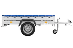 Przyczepka samochodowa 200x106 UNITRAILER GARDEN 200 KIPP z pokrowcem niebieskim