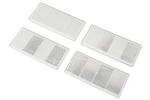 Odblaski prostokątne białe samoprzylepne UNITRAILER 90x40mm KOMPLET 4x światła odblaskowe