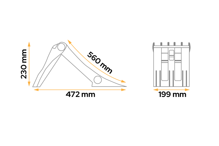 Klin pod koła LOKHEN ORIGAMY 53 h: 230mm składany